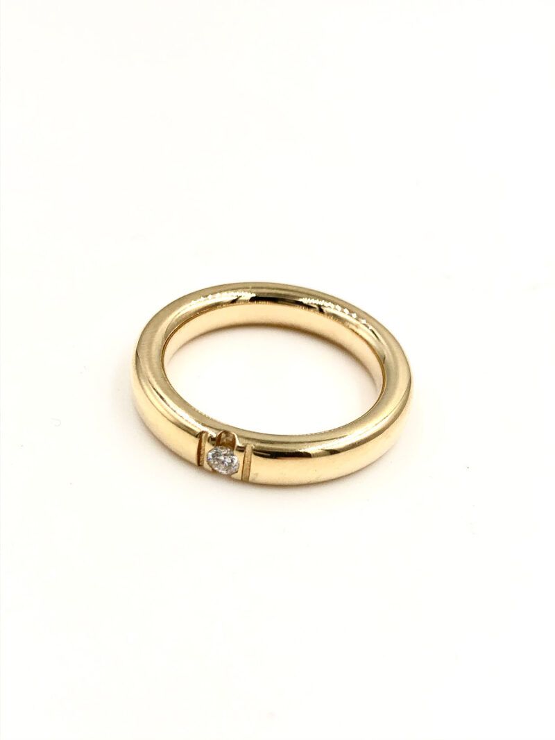 Guld Ring - Lækker alliance med diamanter - 3405-0,21